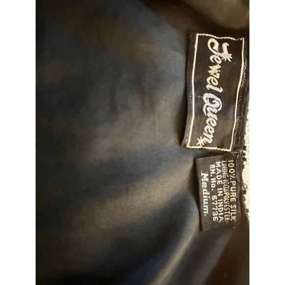 Jewel Queen Black Sequin Silk Tank Top – Medium – Holiday Party Glam - Picture 4 of 5